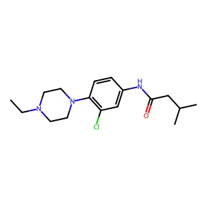 N-[3-chloro-4-(4-ethylpiperazin-1-yl)phenyl]-3-methylbutanamide structure