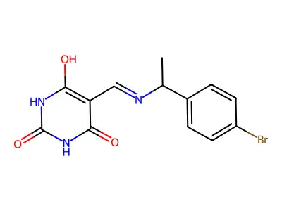 5-[[1-(4-Bromophenyl)ethylamino]methylidene]-1,3-diazinane-2,4,6-trione structure