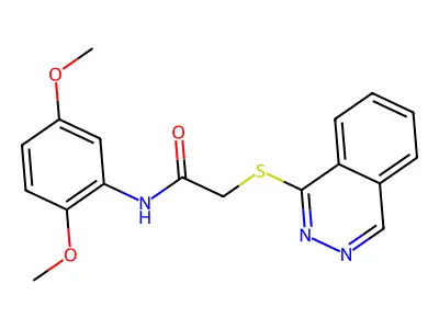 N-(2,5-dimethoxyphenyl)-2-phthalazin-1-ylsulfanylacetamide structure