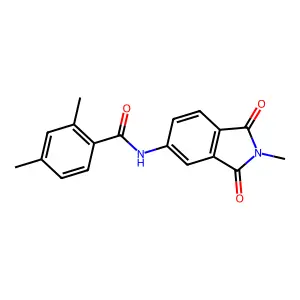 2,4-dimethyl-N-(2-methyl-1,3-dioxoisoindol-5-yl)benzamide structure