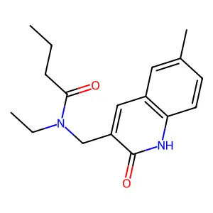 N-ethyl-N-[(6-methyl-2-oxo-1H-quinolin-3-yl)methyl]butanamide structure