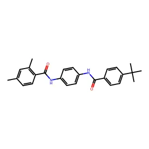 N-[4-[(4-tert-butylbenzoyl)amino]phenyl]-2,4-dimethylbenzamide structure