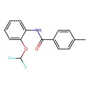 N-[2-(difluoromethoxy)phenyl]-4-methylbenzamide structure