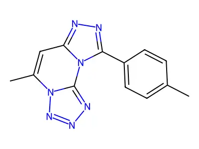 5-Methyl-9-(4-methylphenyl)tetrazolo[1,5-a][1,2,4]triazolo[4,3-c]pyrimidine structure