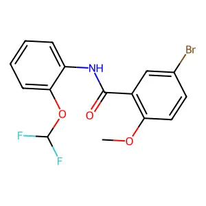 5-bromo-N-[2-(difluoromethoxy)phenyl]-2-methoxybenzamide structure