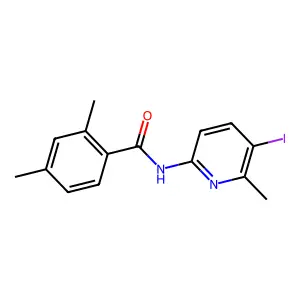 N-(5-iodo-6-methyl-2-pyridinyl)-2,4-dimethylbenzamide structure