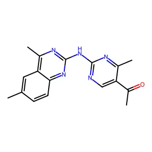 5-Acetyl-2-[(4,6-dimethylquinazolin-2-yl)amino]-4-methylpyrimidine structure