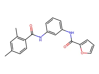 N-[3-[(2,4-dimethylbenzoyl)amino]phenyl]furan-2-carboxamide structure