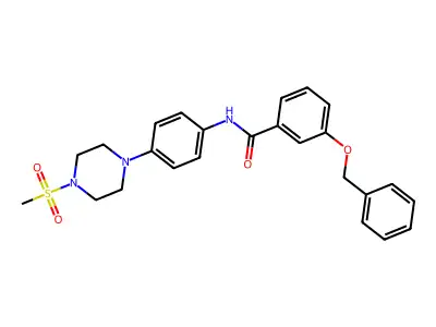 N-[4-(4-methylsulfonylpiperazin-1-yl)phenyl]-3-phenylmethoxybenzamide structure