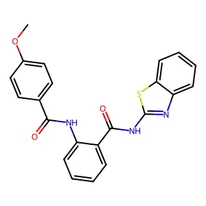 N-(1,3-benzothiazol-2-yl)-2-[(4-methoxybenzoyl)amino]benzamide structure