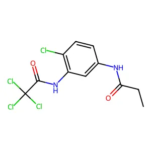 N-{4-chloro-3-[(trichloroacetyl)amino]phenyl}propanamide structure