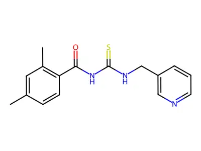 2,4-dimethyl-N-(pyridin-3-ylmethylcarbamothioyl)benzamide structure