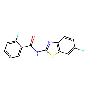 2-fluoro-N-(6-fluoro-1,3-benzothiazol-2-yl)benzamide structure
