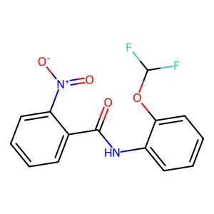 N-[2-(difluoromethoxy)phenyl]-2-nitrobenzamide structure