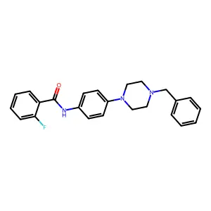 N-[4-(4-benzylpiperazin-1-yl)phenyl]-2-fluorobenzamide structure