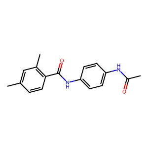 N-(4-acetamidophenyl)-2,4-dimethylbenzamide structure