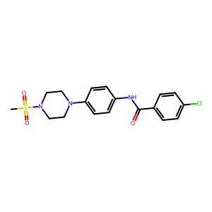4-chloro-N-[4-(4-methylsulfonylpiperazin-1-yl)phenyl]benzamide structure