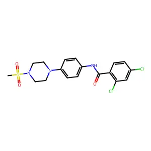 2,4-dichloro-N-[4-(4-methylsulfonylpiperazin-1-yl)phenyl]benzamide structure