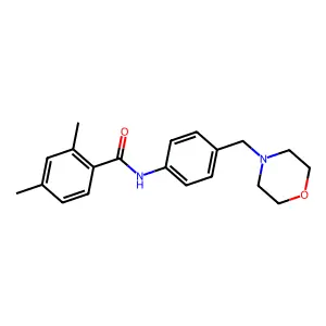 2,4-dimethyl-N-[4-(morpholin-4-ylmethyl)phenyl]benzamide structure