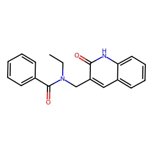 N-ethyl-N-[(2-oxo-1H-quinolin-3-yl)methyl]benzamide structure