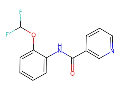 N-[2-(difluoromethoxy)phenyl]pyridine-3-carboxamide structure