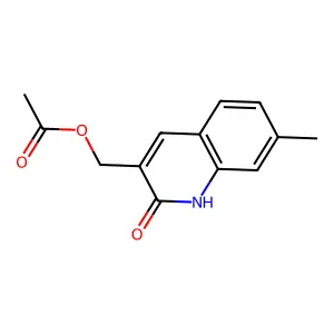 (7-methyl-2-oxo-1H-quinolin-3-yl)methyl acetate structure