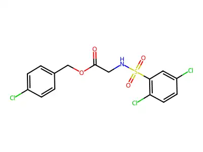 4-Chlorobenzyl {[(2,5-dichlorophenyl)sulfonyl]amino}acetate structure