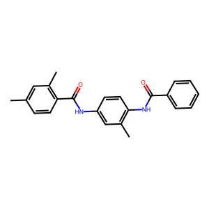 N-(4-benzamido-3-methylphenyl)-2,4-dimethylbenzamide structure