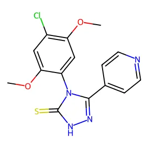 4-(4-chloro-2,5-dimethoxyphenyl)-5-(pyridin-4-yl)-4H-1,2,4-triazole-3-thiol structure