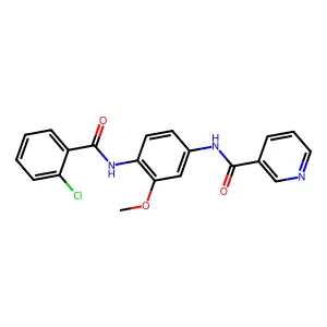 N-[4-(2-Chloro-benzoylamino)-3-methoxy-phenyl]-nicotinamide structure