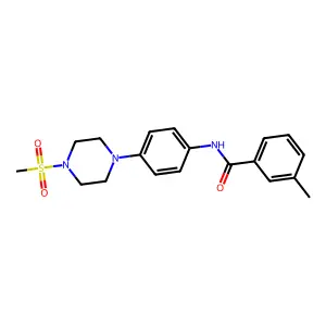 3-methyl-N-[4-(4-methylsulfonylpiperazin-1-yl)phenyl]benzamide structure