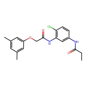 N-(4-chloro-3-{[(3,5-dimethylphenoxy)acetyl]amino}phenyl)propanamide structure