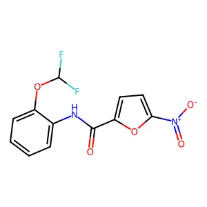 N-[2-(difluoromethoxy)phenyl]-5-nitrofuran-2-carboxamide structure