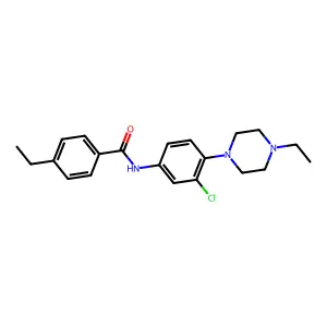 N-[3-chloro-4-(4-ethylpiperazin-1-yl)phenyl]-4-ethylbenzamide structure