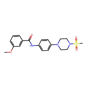 3-methoxy-N-[4-(4-methylsulfonylpiperazin-1-yl)phenyl]benzamide structure