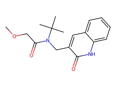 N-tert-butyl-2-methoxy-N-[(2-oxo-1H-quinolin-3-yl)methyl]acetamide structure