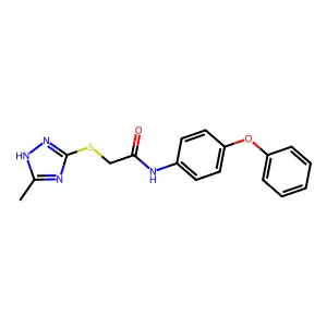 2-[(5-methyl-4H-1,2,4-triazol-3-yl)sulfanyl]-N-(4-phenoxyphenyl)acetamide structure