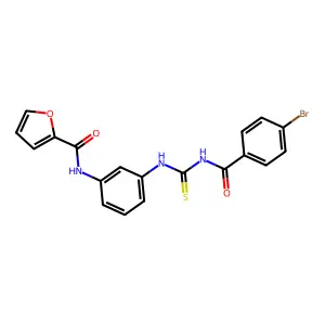 N-[3-[(4-bromobenzoyl)carbamothioylamino]phenyl]furan-2-carboxamide structure
