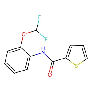 N-[2-(difluoromethoxy)phenyl]thiophene-2-carboxamide structure