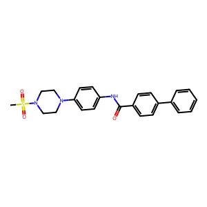 N-[4-(4-methylsulfonylpiperazin-1-yl)phenyl]-4-phenylbenzamide structure