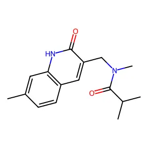 N,2-dimethyl-N-[(7-methyl-2-oxo-1H-quinolin-3-yl)methyl]propanamide structure
