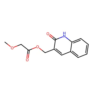 (2-oxo-1H-quinolin-3-yl)methyl 2-methoxyacetate structure