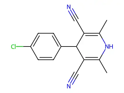 4-(4-Chlorophenyl)-2,6-dimethyl-1,4-dihydropyridine-3,5-dicarbonitrile structure