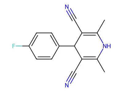 4-(4-Fluorophenyl)-2,6-dimethyl-1,4-dihydropyridine-3,5-dicarbonitrile structure