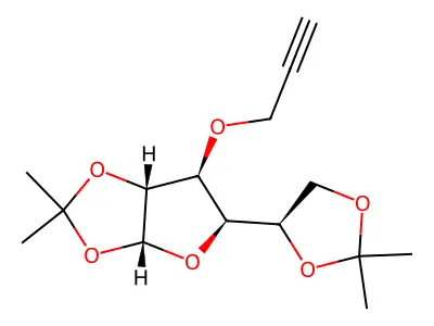 Glucofuranose, 1:2,5:6-di-O-isopropylidene-3-O-propargyl-, alpha-D- structure