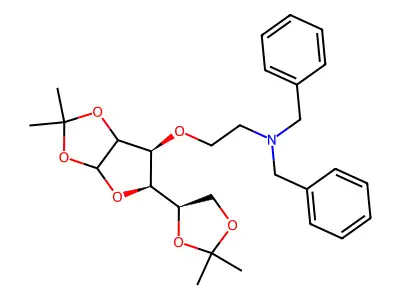 alpha-D-Glucofuranose, 1,2:5,6-bis-O-(1-methylethylidene)-3-O-(2-(bis(phenylmethyl)amino)ethyl)- structure