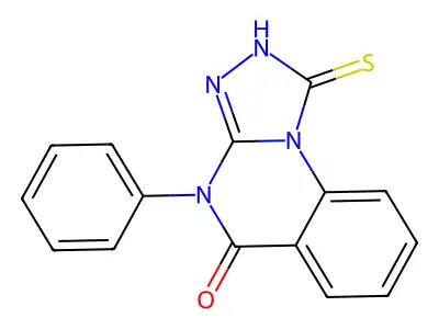 4-phenyl-1-sulfanyl-4H,5H-[1,2,4]triazolo[4,3-a]quinazolin-5-one structure