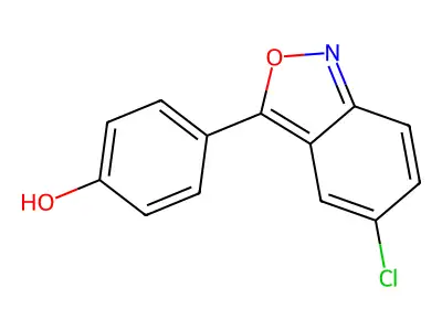 5-Chloro-3-(4-hydroxyphenyl)-2,1-benzisoxazole structure
