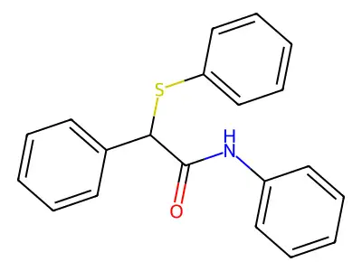 N,2-diphenyl-2-(phenylsulfanyl)acetamide structure