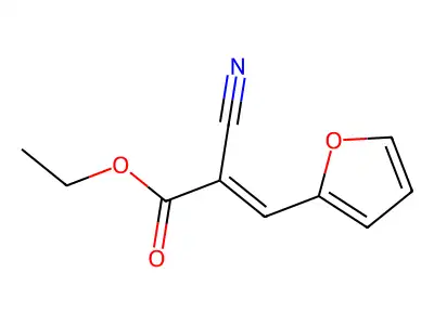 Ethyl 2-cyano-3-(furan-2-yl)prop-2-enoate structure